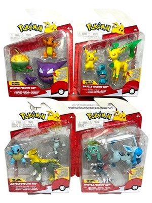 Pokemon Battle Figure set  3 Pack Of 4 Different Boxes. Jolteon, Gastly, Etc