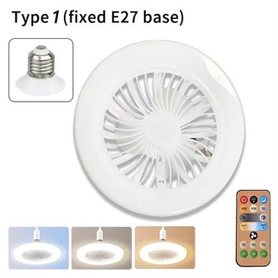 LED Deckenventilator Leuchte mit Fernbedienung 24W 2600lm 5 Geschwindigkeiten dimmbar CCT weiß
