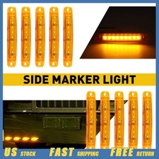 10pcs Amber Sealed LED 9 Side Marker Light Clearance 12V Car Truck Trailer Lorry