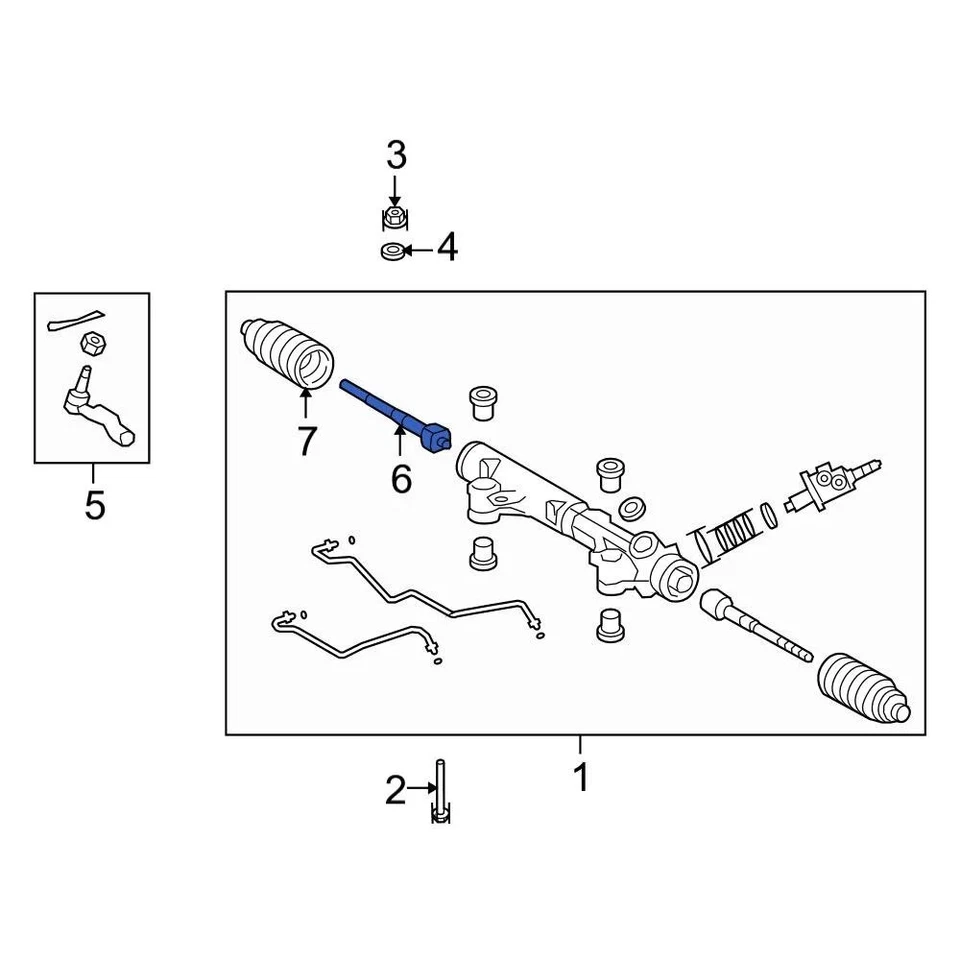 For Toyota Tundra 2007-2021 Toyota 455030C030 Inner Steering Tie Rod End Foto 3 de 4