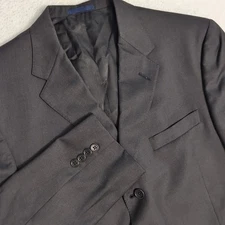 Daniel Cremieux Mens Dillards Sport Coat 44R Solid Black Loro Piana