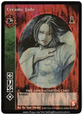 Creamy Jade Toreador Antitribu White Wolf Demo (legal to play) V:TES Vampire CCG