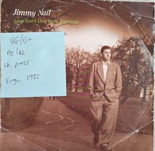 Jimmy Nail Love Don't Live Here Anymore Vinyl Record 7" VG/G+ VS764 1985