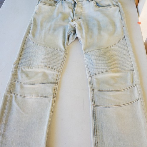 H&M Divided Men's Bleached Blue Denim Skinny Jeans Size 33 - Picture 1 of 4