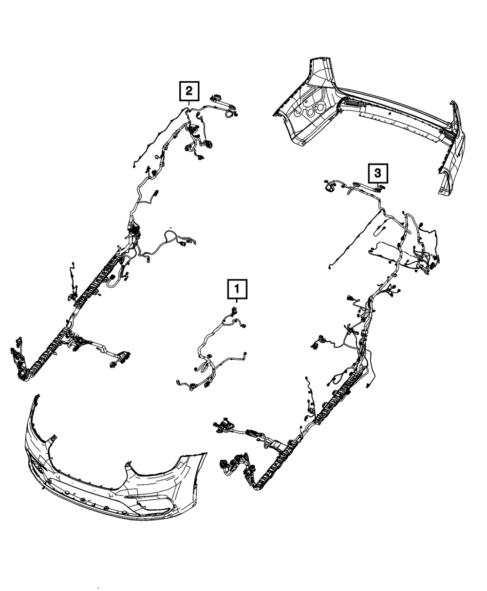 Genuine Mopar Body Right Wiring 68568308AC
