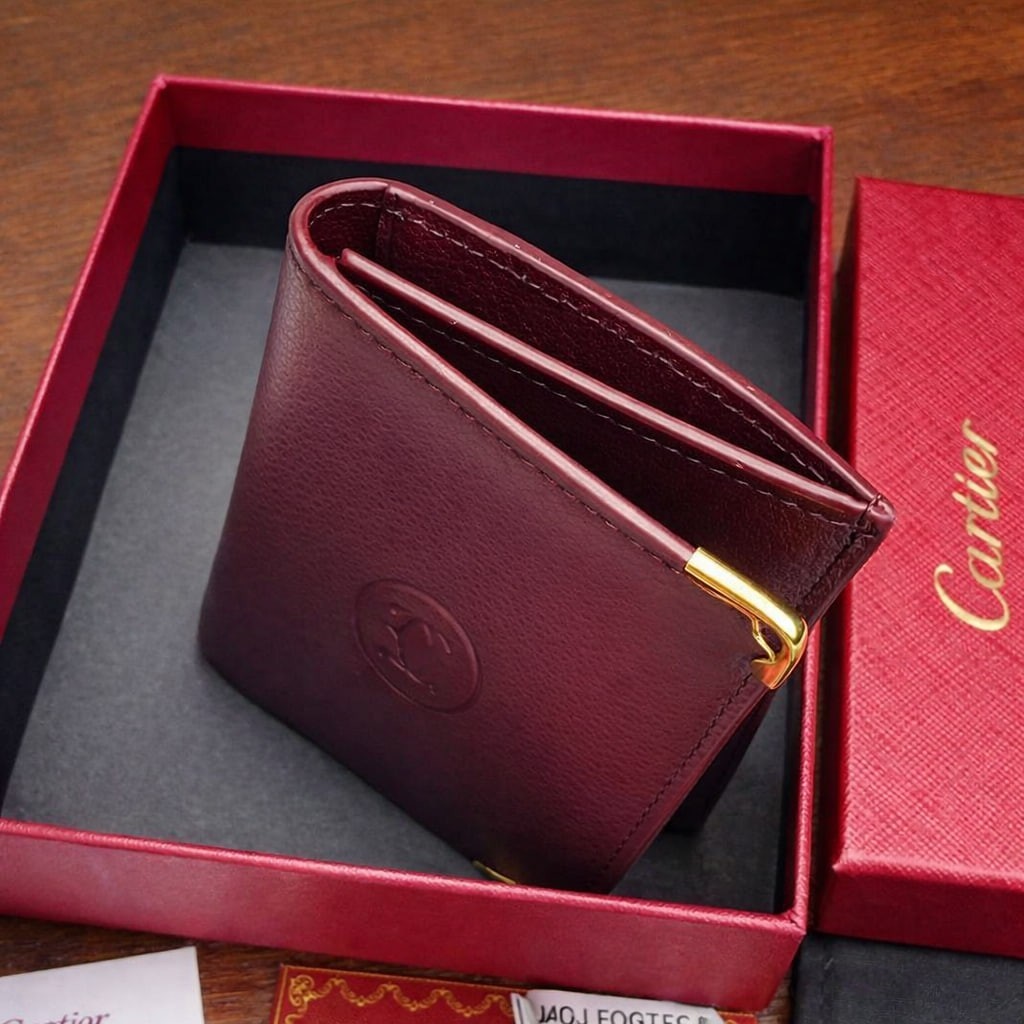 Cartier Must De Cartier Red Leather 4 Card Holder Wallet NIB 2026