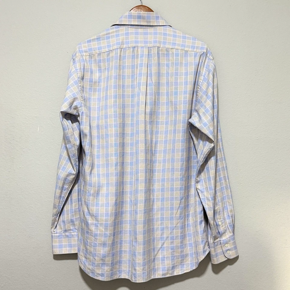 Camisa Burberry London a Cuadros Manga Larga Algodón 16 L Hecha en EE. UU. Foto 4 de 4