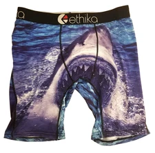 Ethika Active Graphic Boxer Briefs Dark Blue Poly/Spandex MED