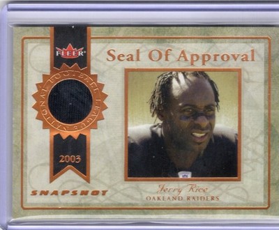2003 Fleer Snapshot #12 SA Jerry Rice Seal of Approval /375