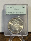 1878 CC Morgan Silver Dollar PCGS MS64 Rattler