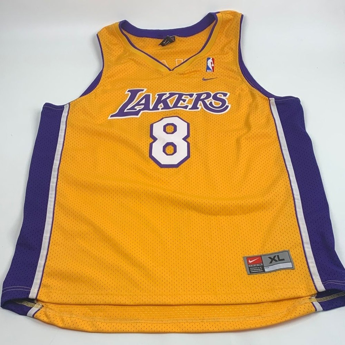 Nike Kobe Bryant Lakers 8 Jersey Purple Gold Embroidered 