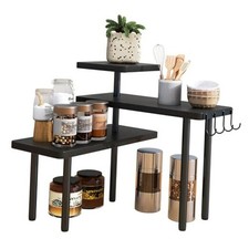 Countertop Organizer,3-Tier Spice Racks,Kitchen 1 pack Improved Black