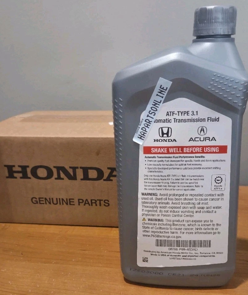 4x QTS Honda Acura OEM ATF Tipo 3.1 9SPD Fluido de Transmissão Automática NOVO! - Imagem 2 de 2