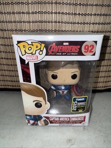 Funko Pop! Vinyl: Marvel - Captain America (Unmasked) #92 2015 Summer Con