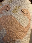 Modern Handmade Baby Crib Pink Dinosaur Quilt 48"x48" – Flower Girl Fabric — photo 9