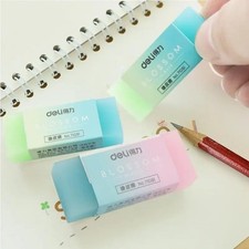 Soft Durable Flexible Cube Cute Colored Pencil Rubber Erasers For School Kids