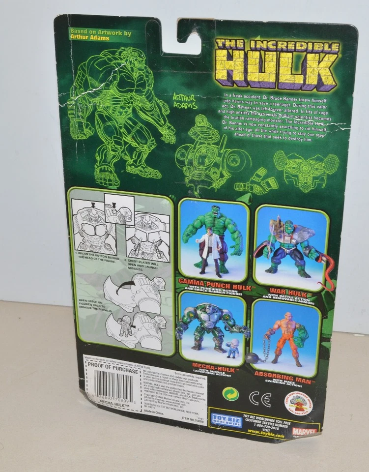 Figura de acción Marvel Legends Hulk Classics MECHA-HULK sin usar, en caja 2004 escala 6" Toybiz Foto 3 de 4