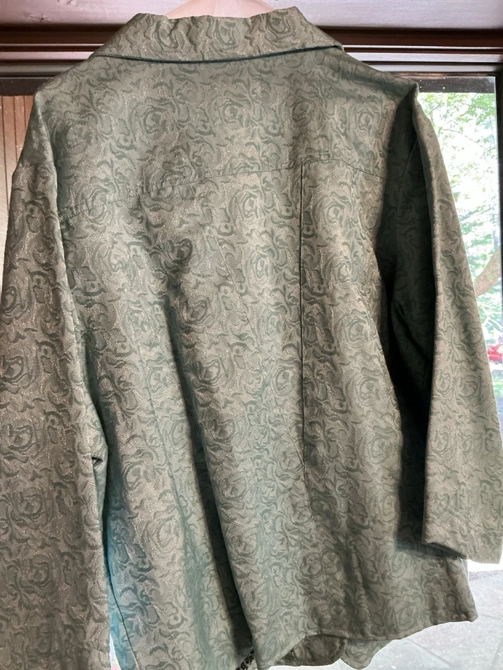 Chaqueta forrada floral en relieve manga 3/4 Béchamel para mujer nueva con etiquetas - talla 2X Foto 3 de 4