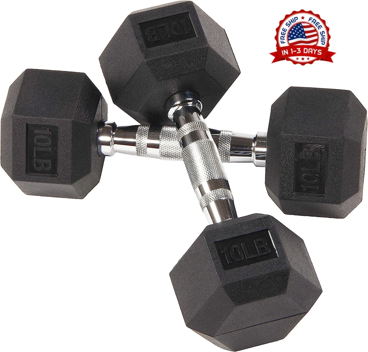 Juego de Pesas Mancuernas 20 Lb Ajustable Vinilo Ejercicio Fitness Home Gym  Par