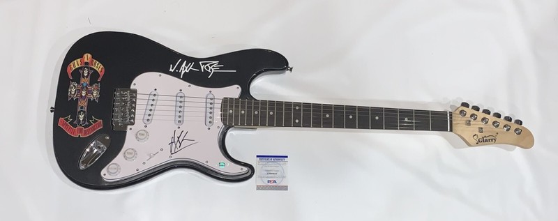 AXL ROSE SIGNED APPETITE FOR DESTRUCTION ELECTRIC GUITAR GUNS N' ROSES  PSA COA
