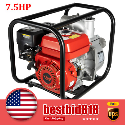 #ad 7.5HP Gas Water Transfer Pump High Pressure Irrigation Pump Semi Trash Pump $211.50