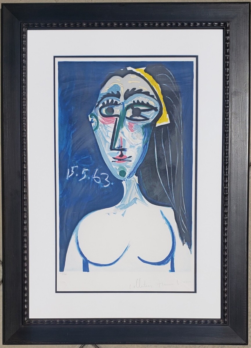Pablo Picasso Marina Picasso HAND SIGNED Buste De Femme Nue Face