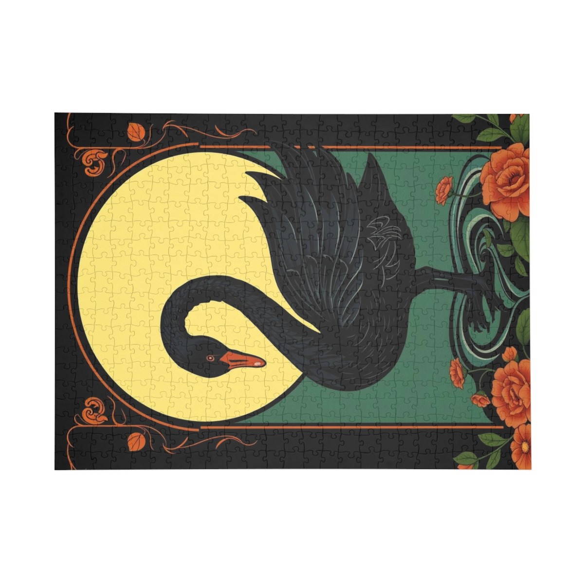 Black Swan Art Nouveau Puzzle (96, 252, 500, 1000-Piece) | eBay