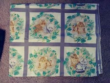 Wild Animal Babies Quilt Fabric -8"x8" Squares 44" x 3 Yds Fraser Collection