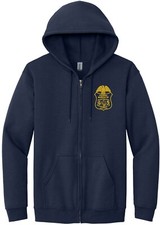 FBI Badge Federal Bureau of Investigation Left Chest Unisex Zip Hoodie (S-3X)