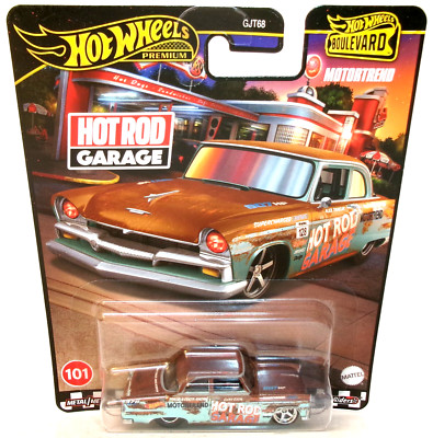 2024 HOT WHEELS HW PREMIUM BOULEVARD #101 AQUA RUST 1955 PLYMOUTH SAVOY HRG