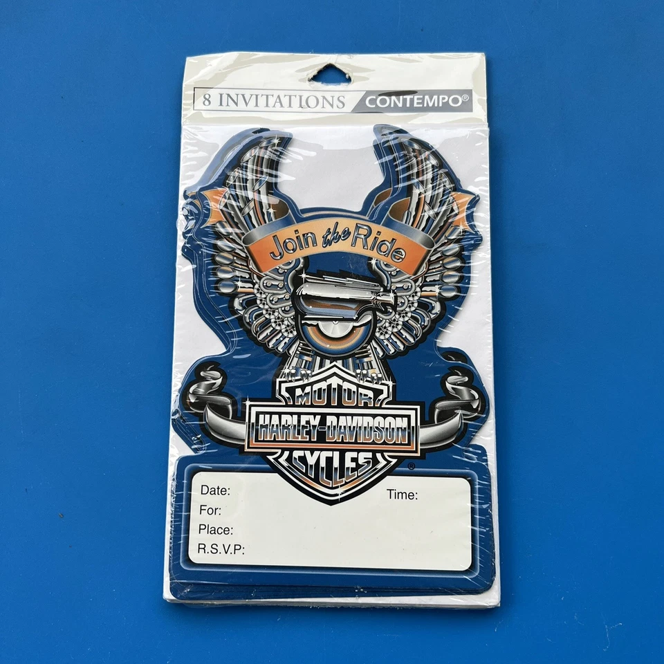 3 Packs VTG Harley Davidson Join The Ride Party 24 Invitations Envelopes - Image 4 of 4