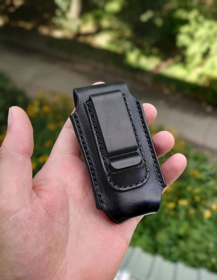Funda de cuero negra para Leatherman Wave/Carga/Clip de cinturón Foto 3 de 4