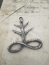 Silver LEVIATHAN Cross pendant, necklace, Sterling Silver, Dark, Gothic, Occult