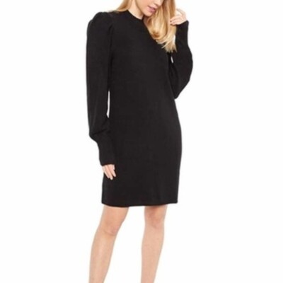 long sleeve square neck white dress Lanchester Long Sleeve Mini Dress White