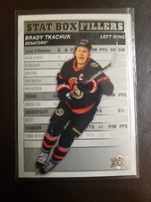 2023-24 Brady Tkachuk Stat Box Fillers Upper Deck Series 1 Hockey Ottawa...