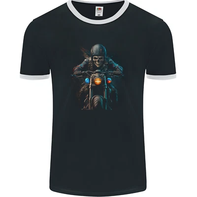 Skull Biker Motorrad Grim Reaper 32 Herren Maglietta FotL - Bild 1 von 2