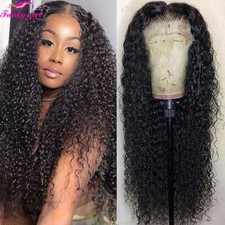 Kinky Curly Lace Front Human Hair Wigs Transparent T Part Wigs Women Remy Hair