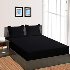 1000 TC EGYPTIAN COTTON 1 PC FITTED SHEET - 8...