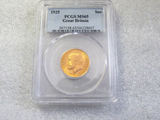 1925 Great Britain George V Sovereign PCGS MS65 MS-65