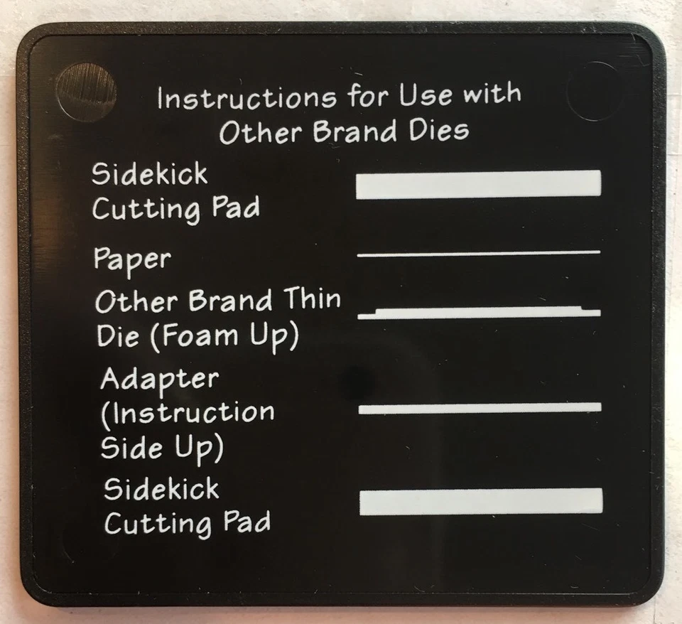 SIZZIX ADAPTER for Wafer-Thin QuicKutz Dies on Cuttlebug Sidekick or Red Machine - Image 2 of 3