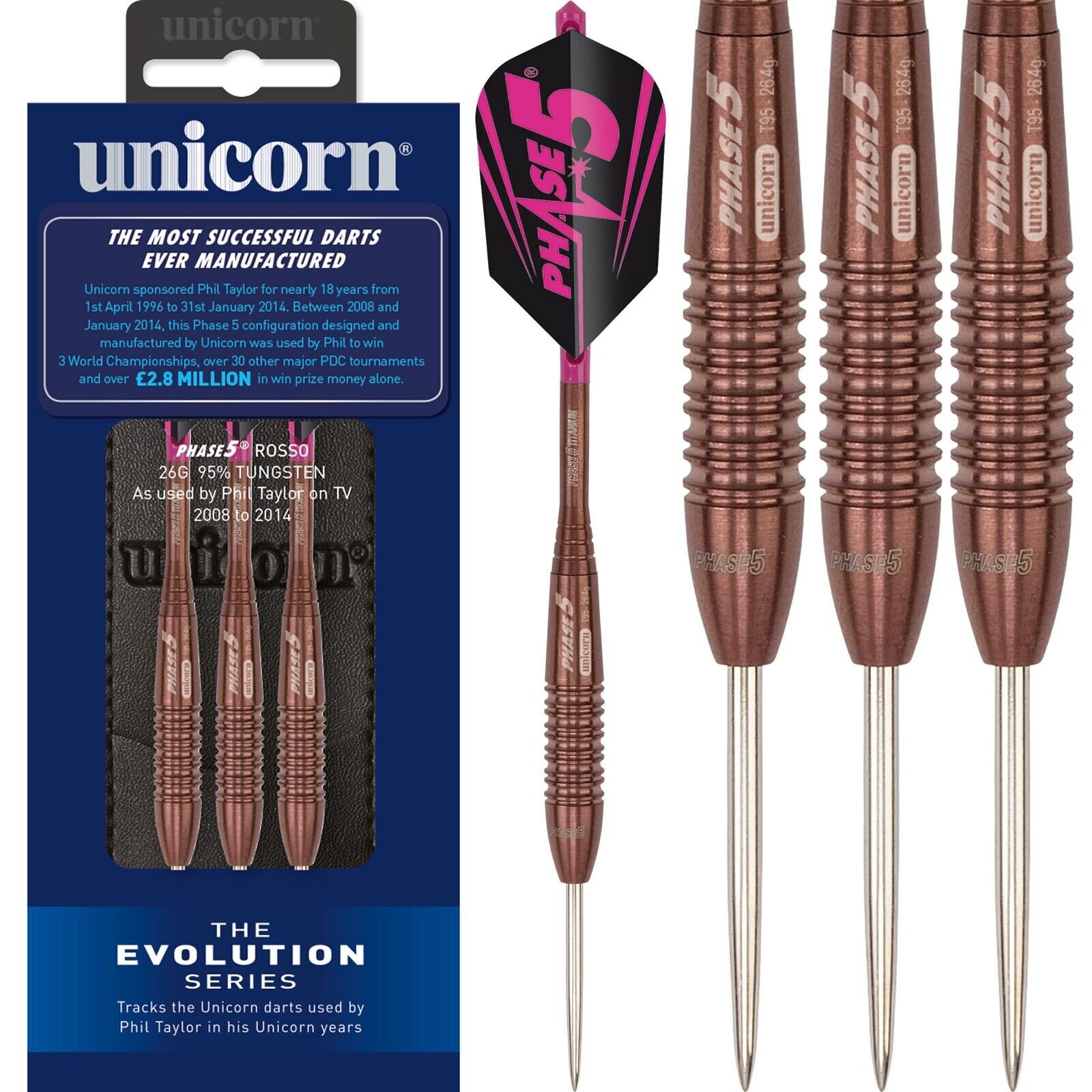 Unicorn Phil Taylor Dart Board And Darts Matttroy