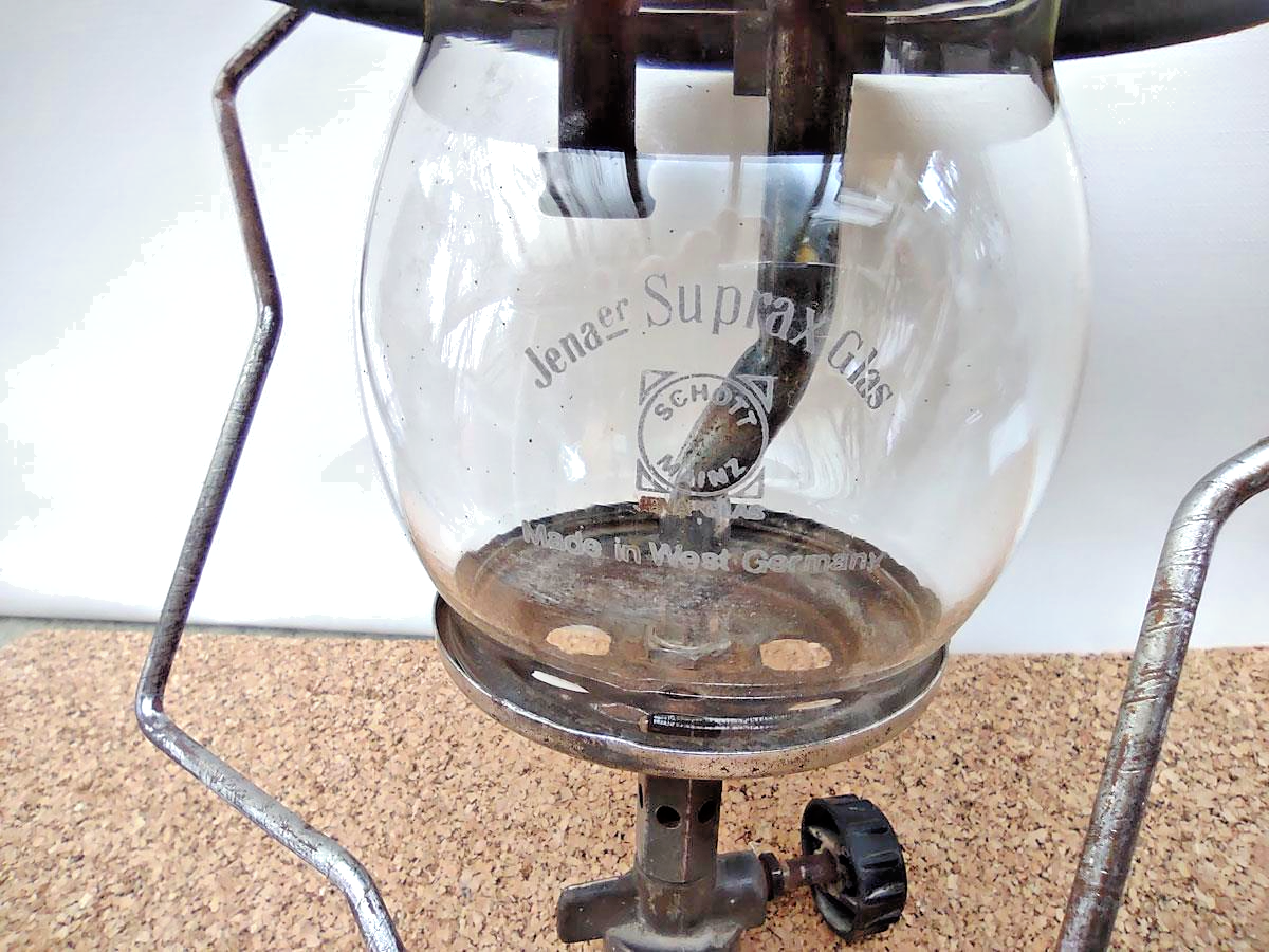 JENAer Suprax Glass West Germany Lanterna a propano anni '50 / '60