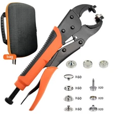Heavy Duty Snap Fastener Tool Kit Boat Cover Metal Snaps Canvas Sewing Tarps US