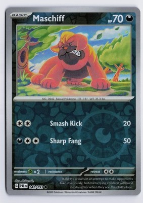Maschiff - - PAL #142/193 SV02: Paldea Evolved Reverse Holo NM