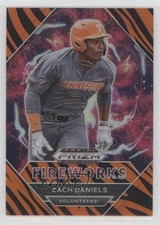 2020 Panini Prizm Draft Picks Fireworks Tiger Stripes 22/99 Zach Daniels uk2