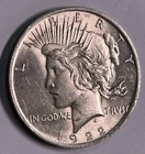 1922 Peace Dollar Silver $1 Coin Near Uncirculated AU/BU Details