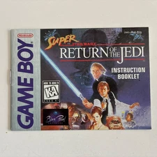 Super Star Wars Return of the Jedi GameBoy Instruction Booklet Manual - Nice