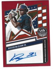 2026 Panini Stars & Stripes Dexter McCleon Jr, Red Auto /99 16U/17U