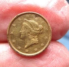 1851 Liberty Head Gold $1 One Dollar Coin