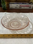 Vintage - Federal Glass Pink Depression Glass Sharon Cabbage Rose 8 1/2” Bowl